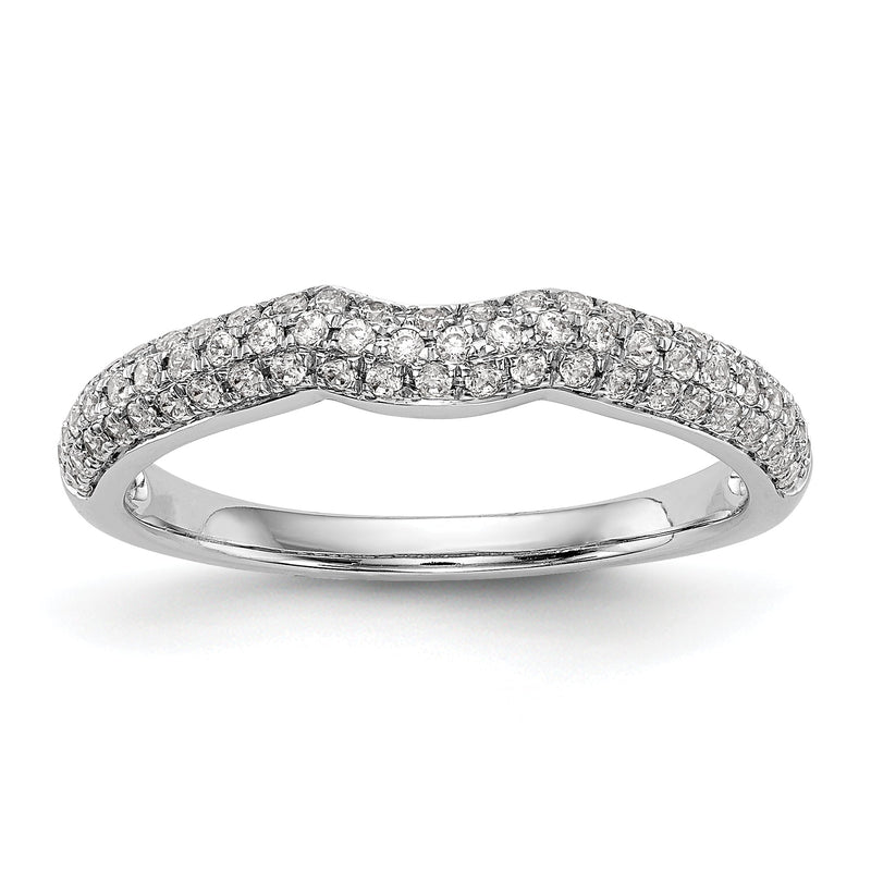 14K Weißgold Diamant-Trauring