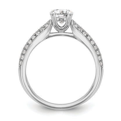 14K Weißgold Diamant-Verlobungsring mit Krappenfassung