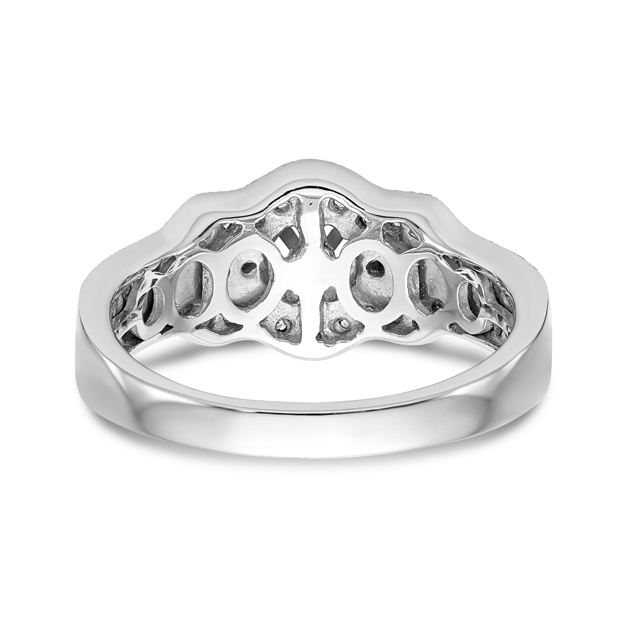 14K Weißgold Verlobungsring mit Diamant in Krappenfassung