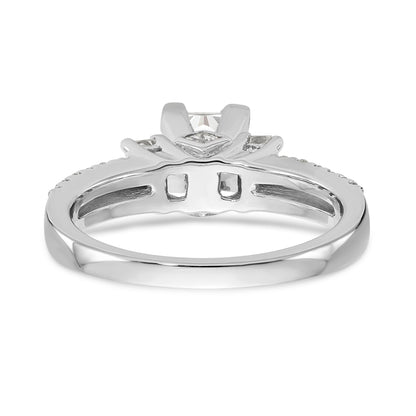 14K Weißgold Diamant-Verlobungsring mit Krappenfassung