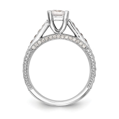 14K Weißgold Verlobungsring mit simuliertem Diamanten