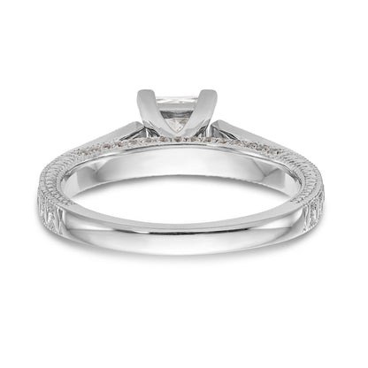 14K Weißgold Verlobungsring mit simuliertem Diamanten
