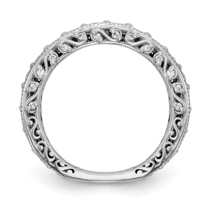 14K Weißgold Diamant-Trauring