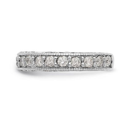 14K Weißgold Diamant-Trauring