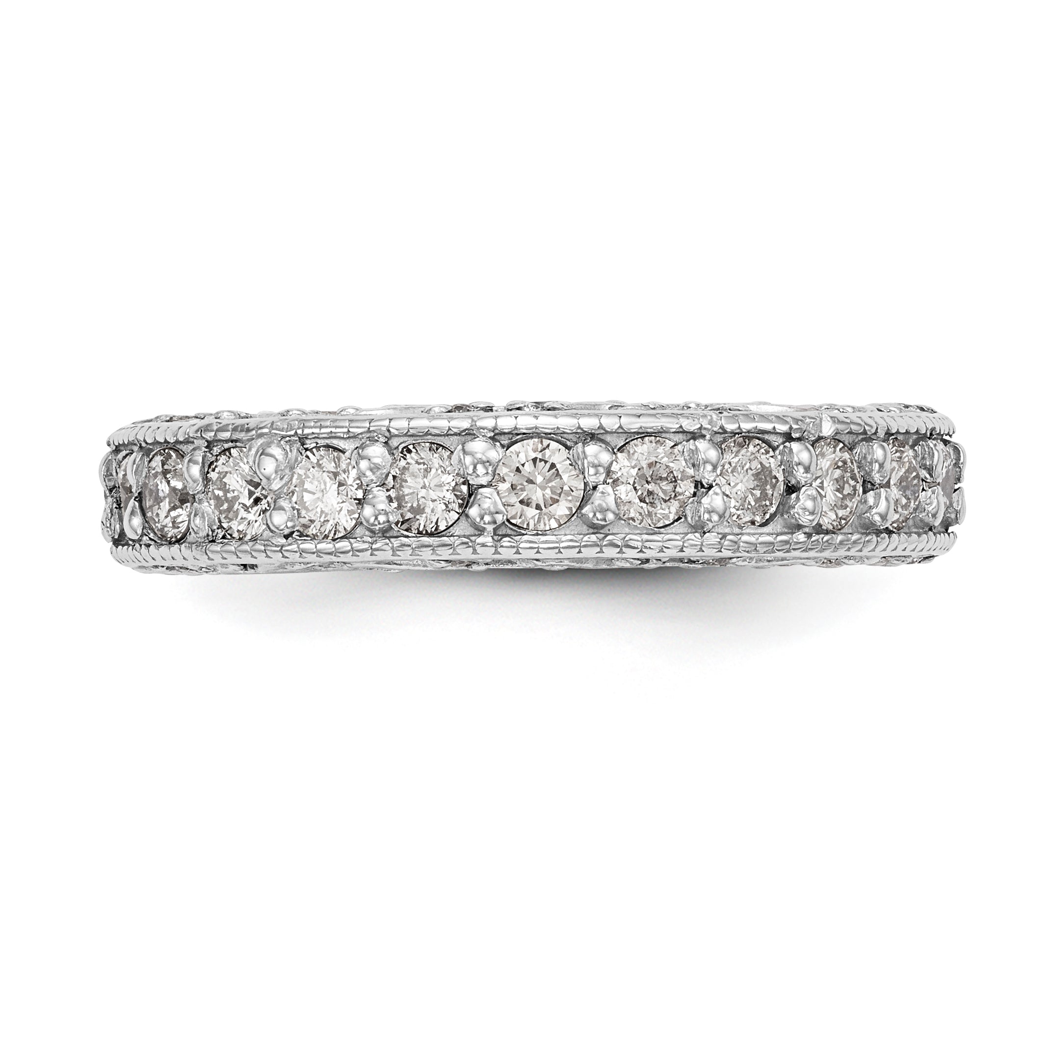14K Weißgold Diamant-Trauring