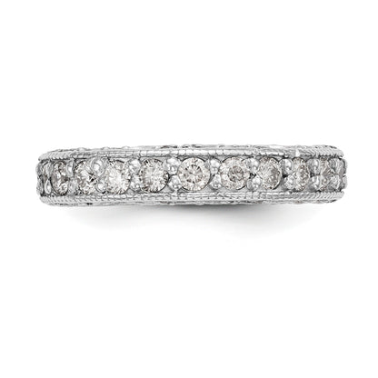 14K Weißgold Diamant-Trauring