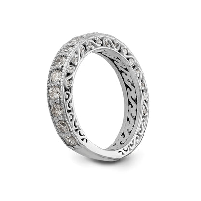 14K Weißgold Diamant-Trauring
