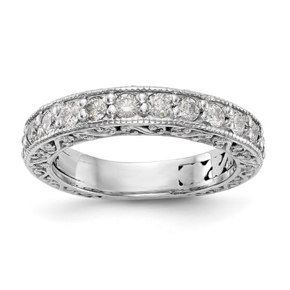 14K Weißgold Diamant-Trauring