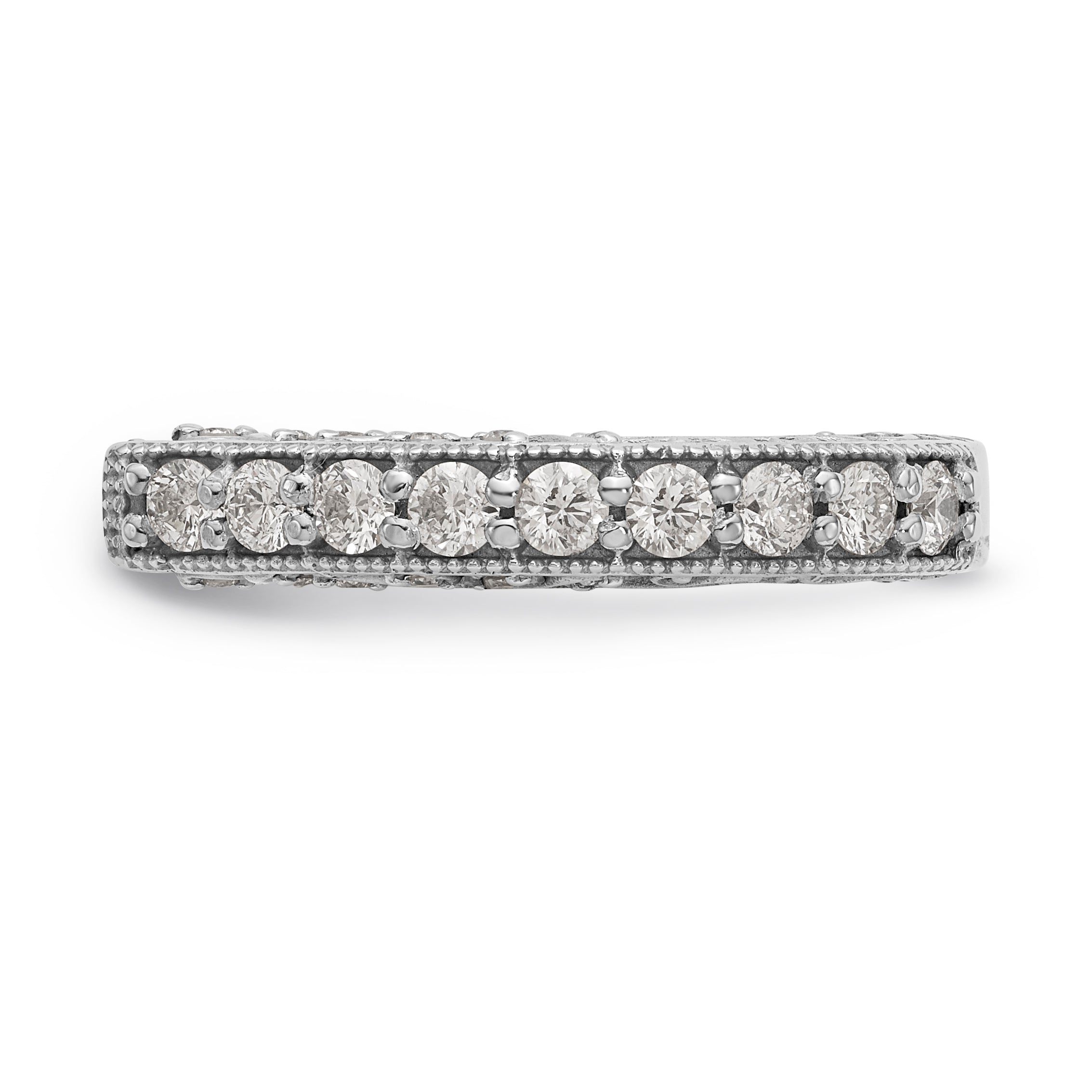 14K Weißgold Diamant-Verlobungsring mit Krappenfassung