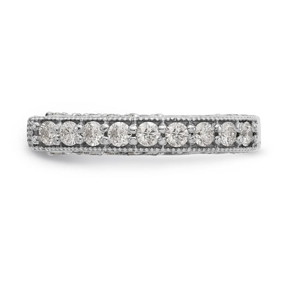14K Weißgold Diamant-Verlobungsring mit Krappenfassung