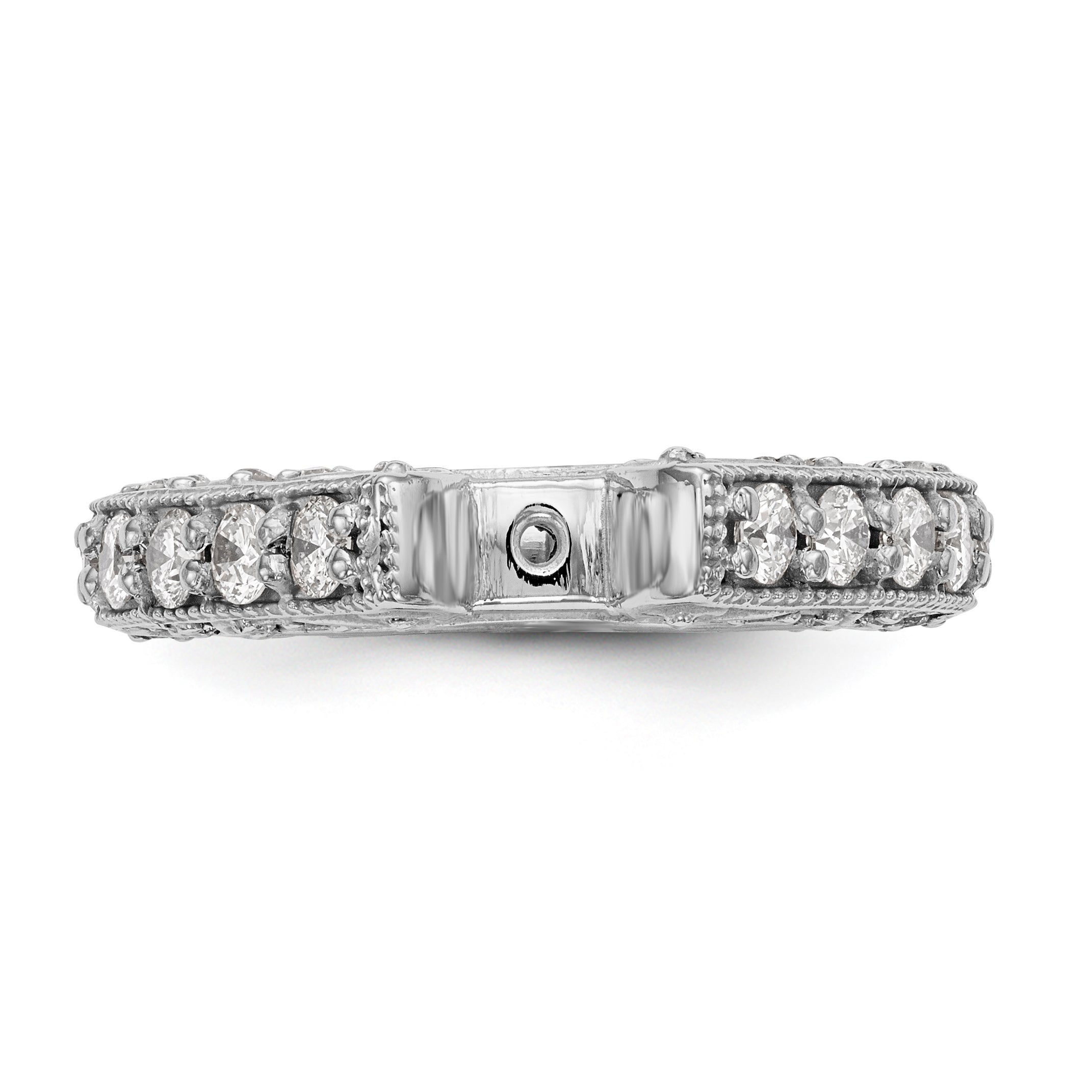 14K Weißgold Diamant-Verlobungsring mit Krappenfassung