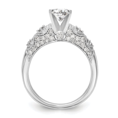 14K Weißgold Diamant-Verlobungsring mit Krappenfassung