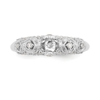 14K Weißgold Diamant-Verlobungsring mit Krappenfassung
