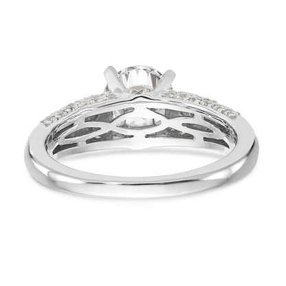 14K Weißgold Diamant-Verlobungsring mit Krappenfassung