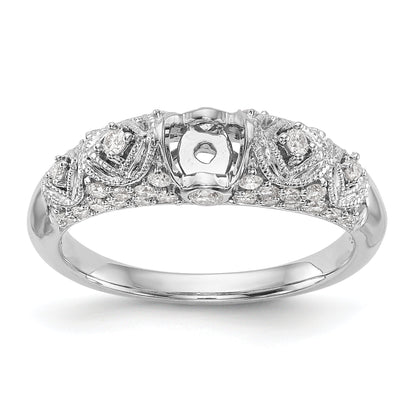 14K Weißgold Diamant-Verlobungsring mit Krappenfassung
