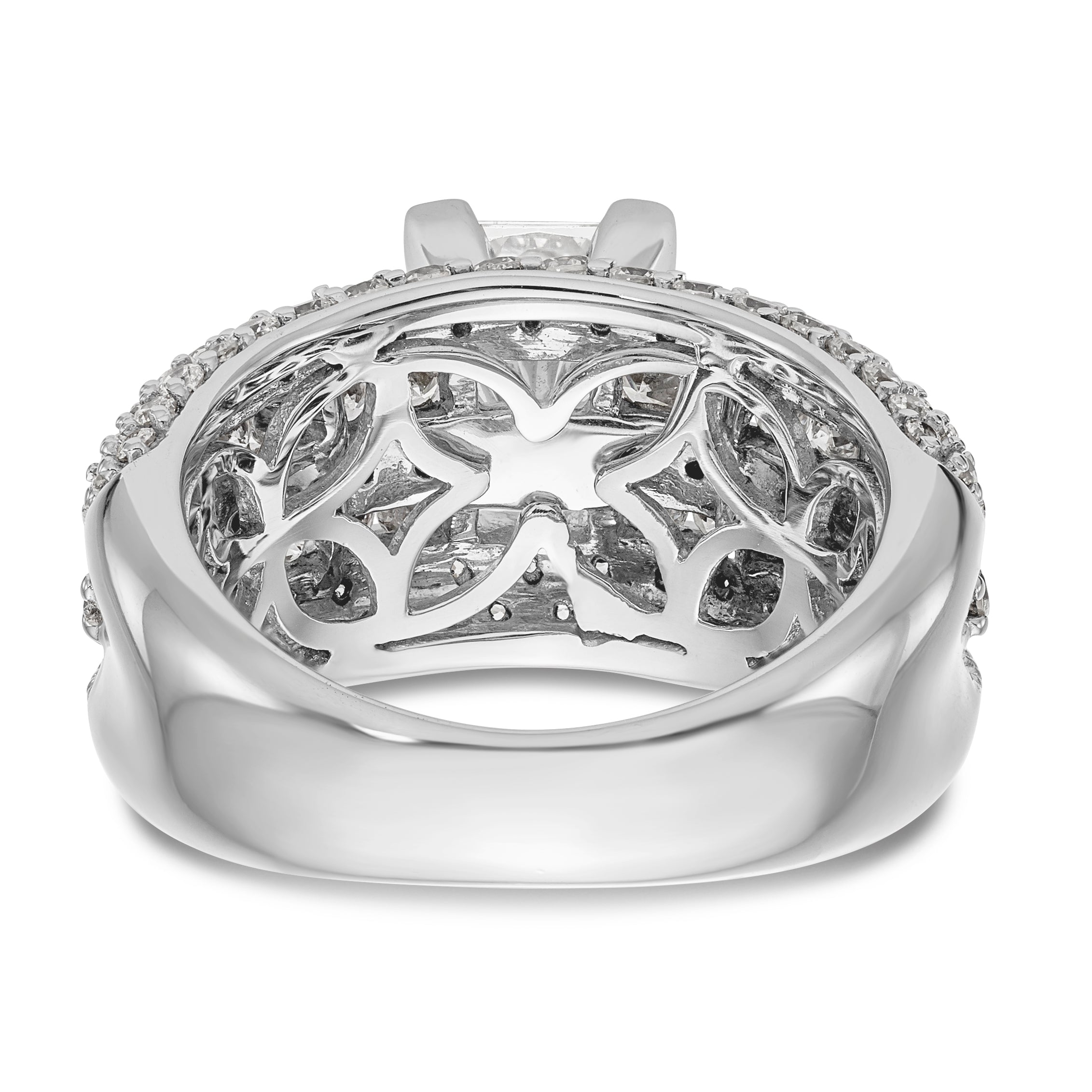 14K Weißgold Diamant-Verlobungsring mit Krappenfassung
