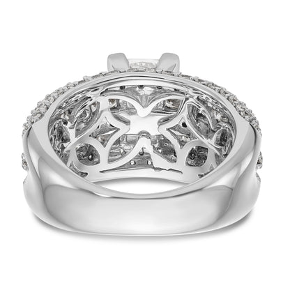 14K Weißgold Diamant-Verlobungsring mit Krappenfassung
