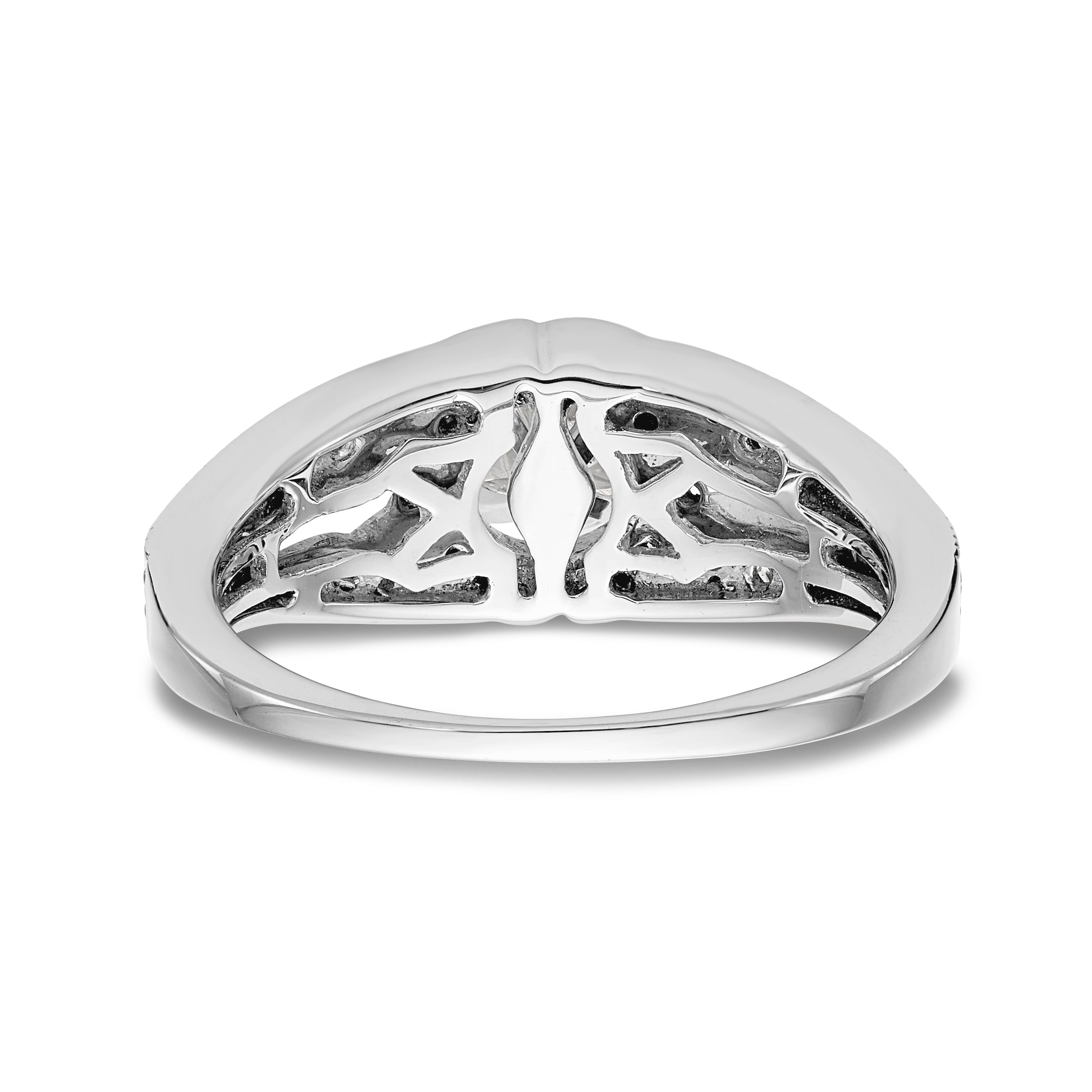 Verlobungsring mit Diamant in Krappenfassung, 14K Weißgold
