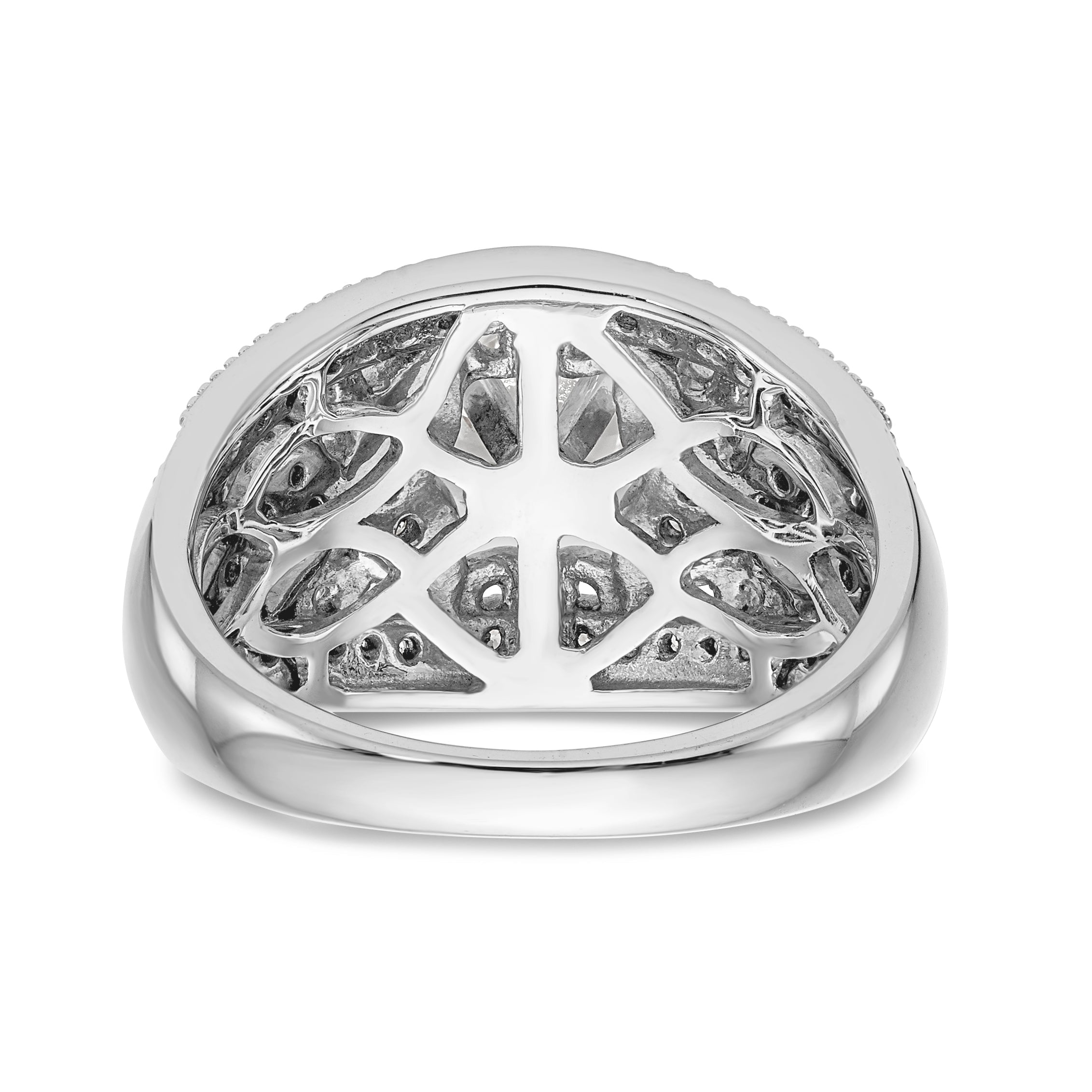 14K Weißgold Verlobungsring mit Diamant in Krappenfassung