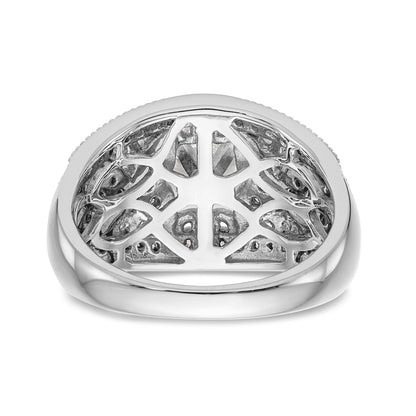 14K Weißgold Verlobungsring mit Diamant in Krappenfassung