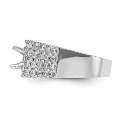 14K Weißgold Diamant-Verlobungsring mit Krappenfassung