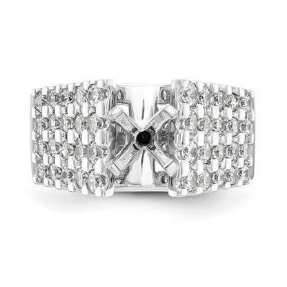 14K Weißgold Diamant-Verlobungsring mit Krappenfassung