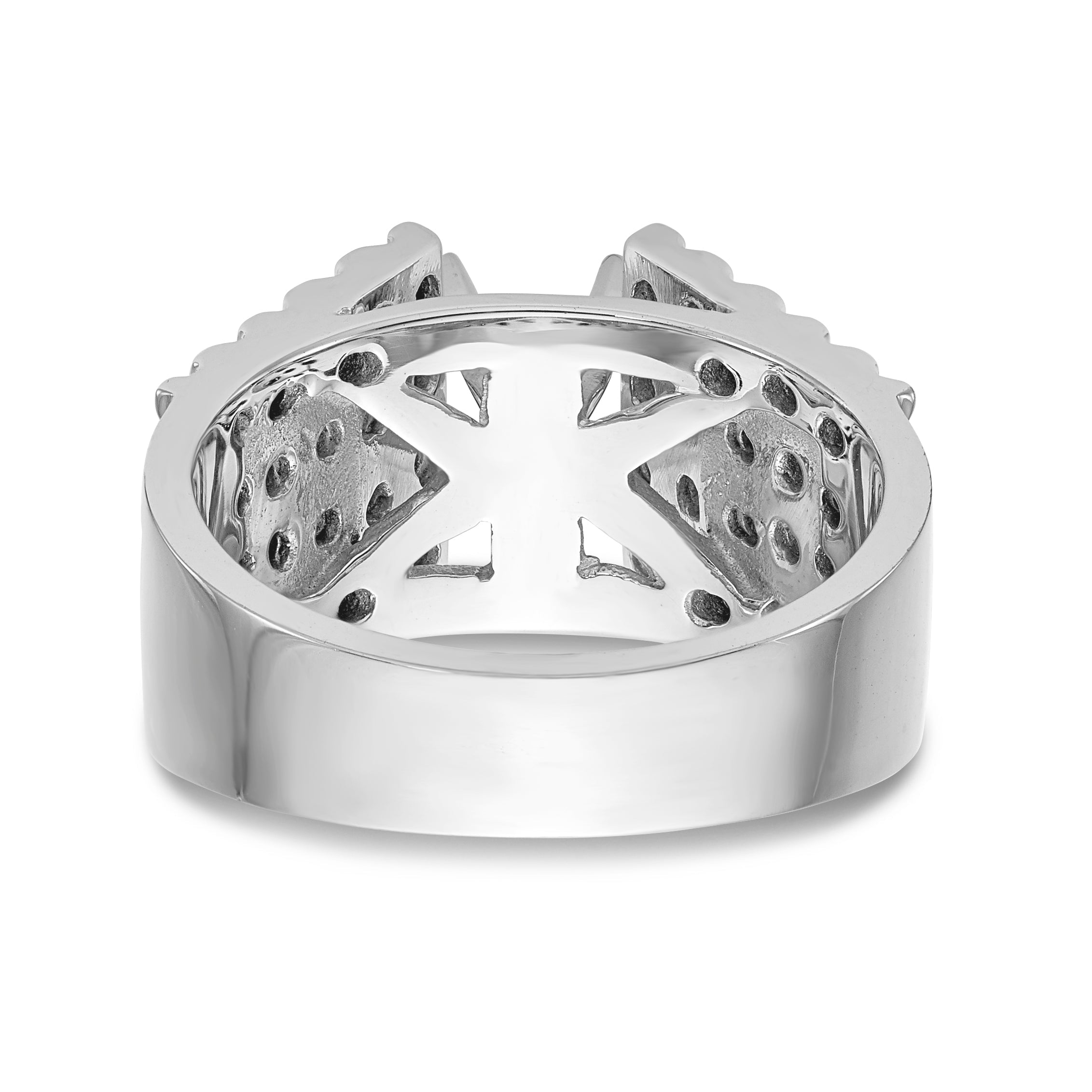 14K Weißgold Diamant-Verlobungsring mit Krappenfassung