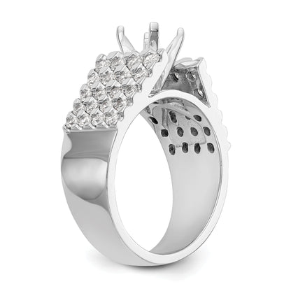14K Weißgold Diamant-Verlobungsring mit Krappenfassung