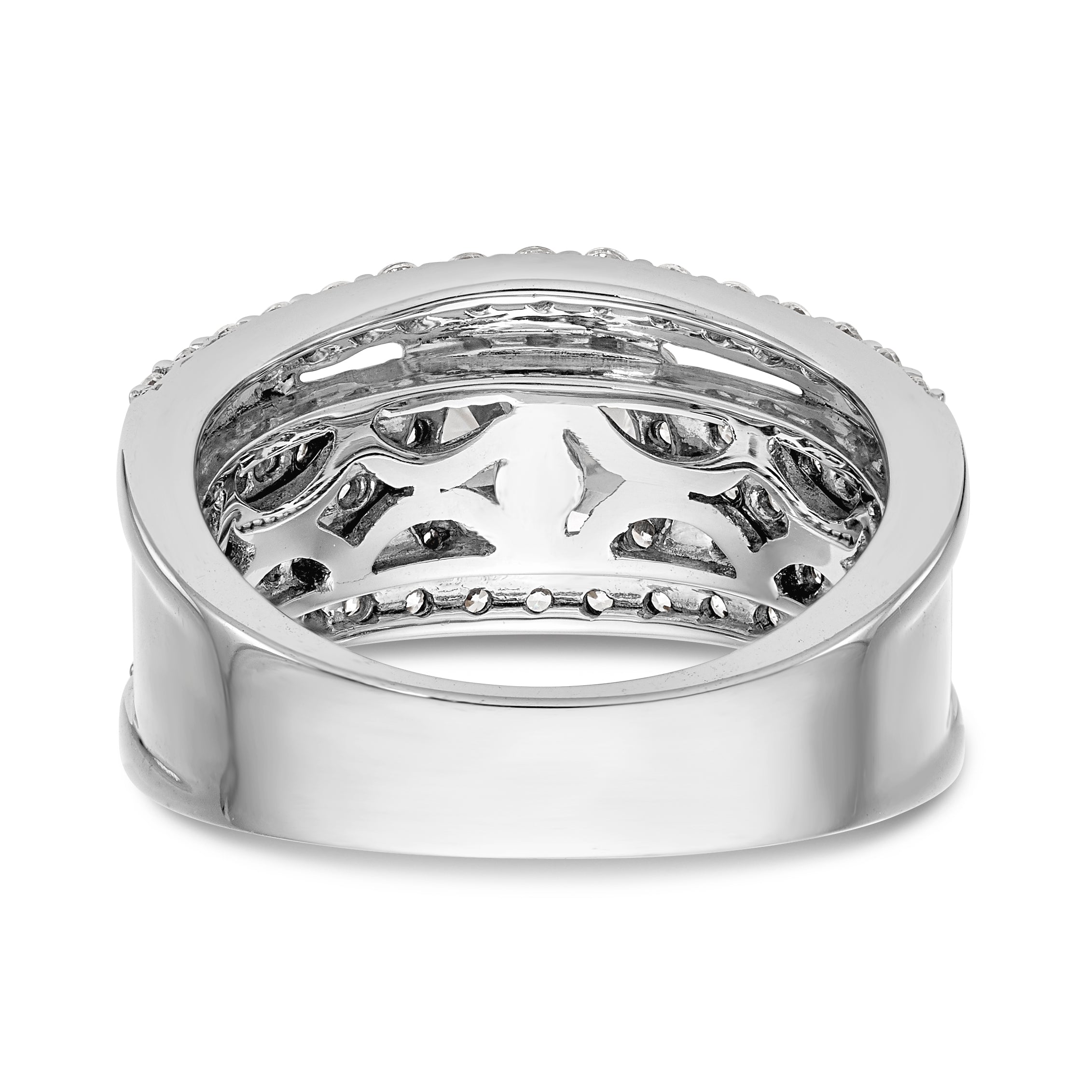 14K Weißgold Verlobungsring mit Diamant in Krappenfassung