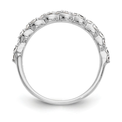 14K Weißgold Diamant-Trauring