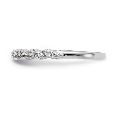14K Weißgold Diamant-Trauring