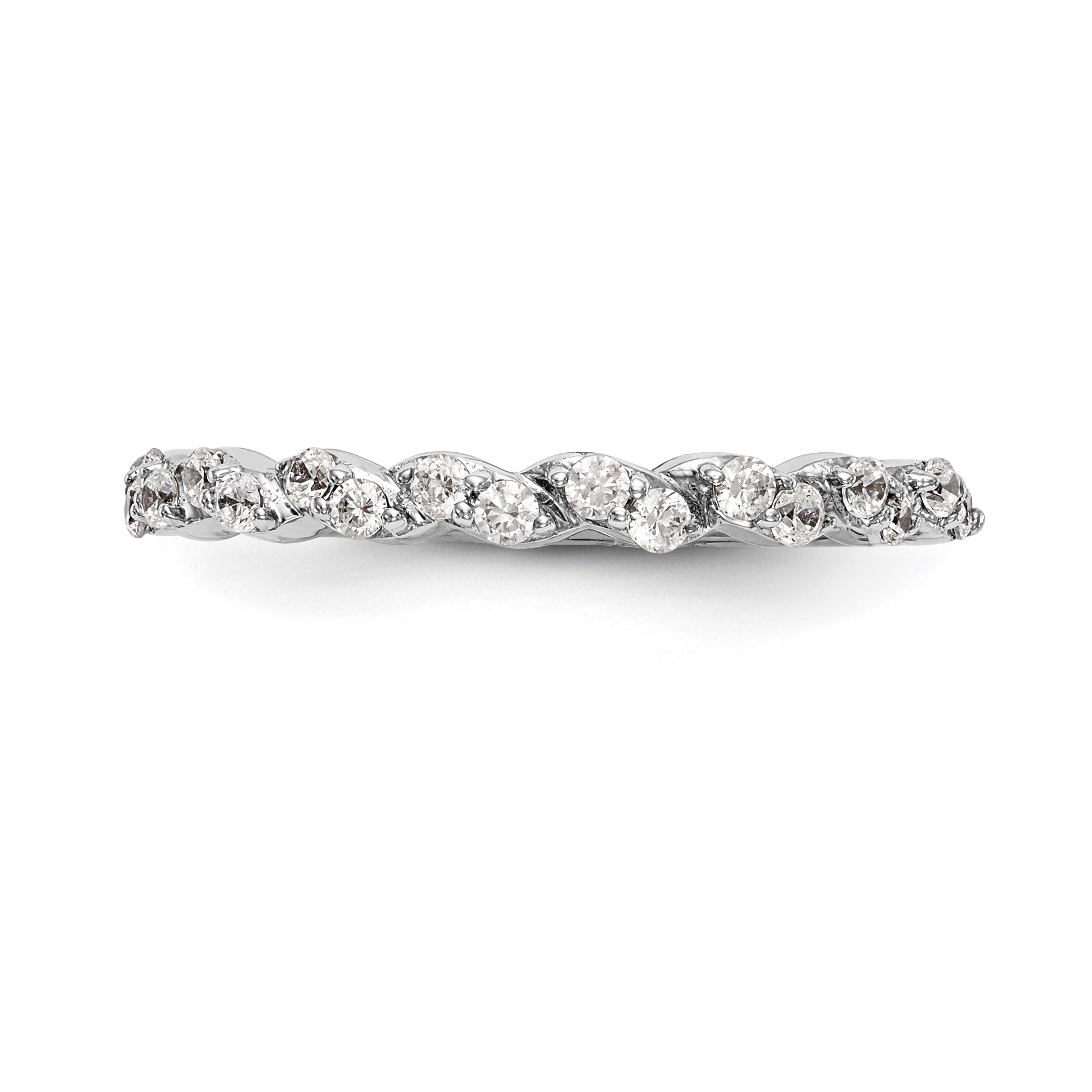 14K Weißgold Diamant-Trauring