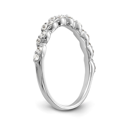 14K Weißgold Diamant-Trauring