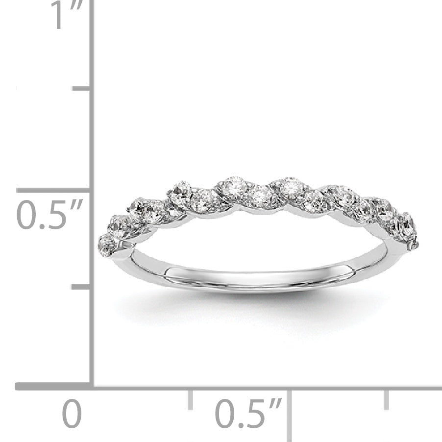 14K Weißgold Diamant-Trauring
