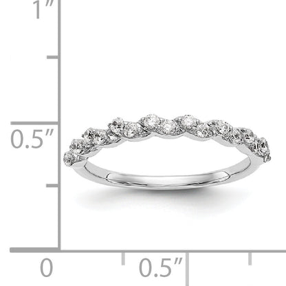 14K Weißgold Diamant-Trauring