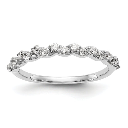 14K Weißgold Diamant-Trauring