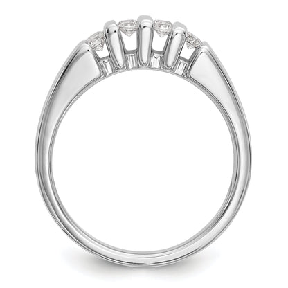 14K Weißgold Diamant-Trauring