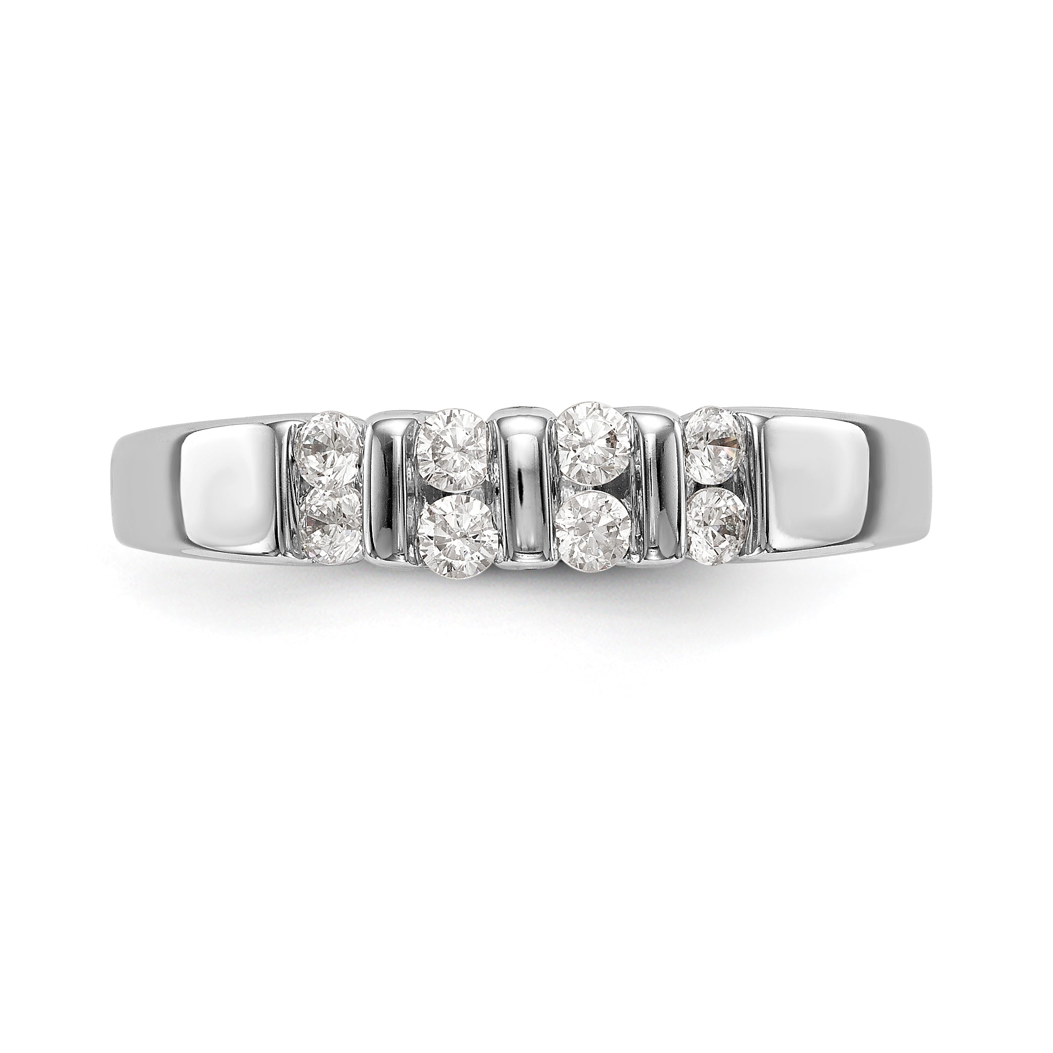 14K Weißgold Diamant-Trauring