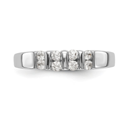 14K Weißgold Diamant-Trauring