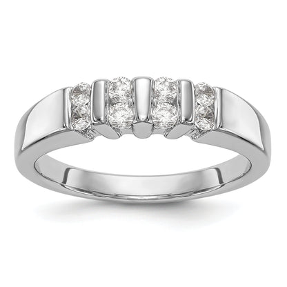 14K Weißgold Diamant-Trauring