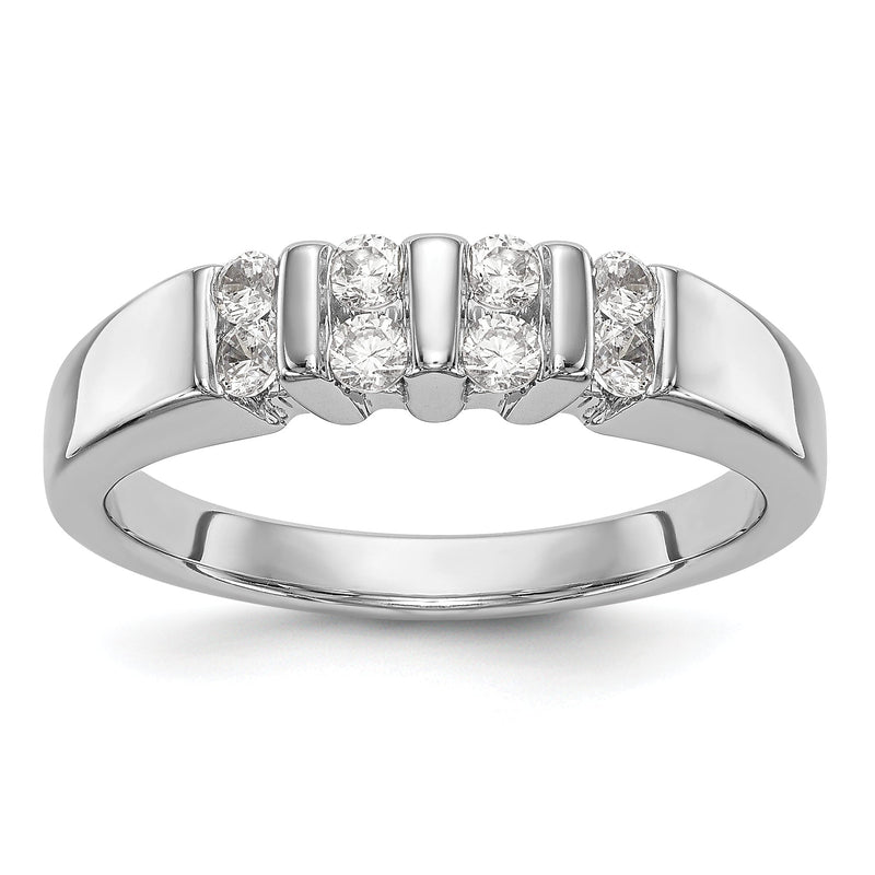 14K Weißgold Diamant-Trauring