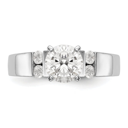 14K Weißgold Diamant-Verlobungsring mit Krappenfassung