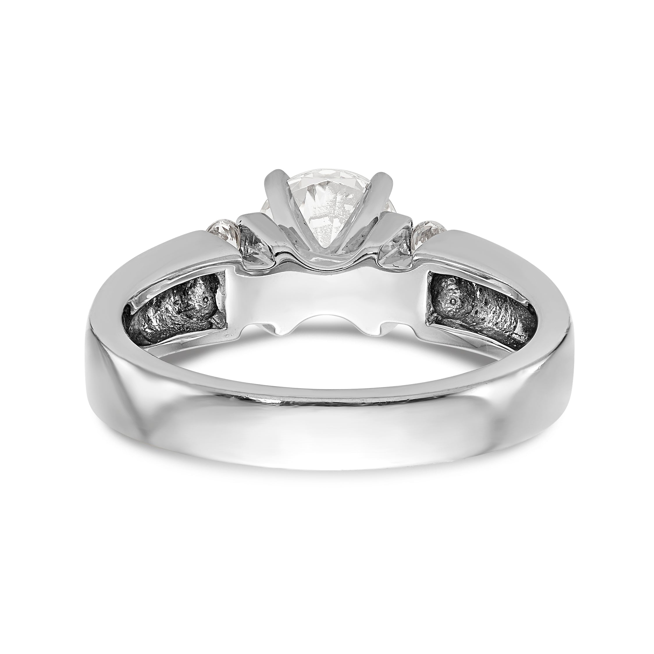 14K Weißgold Diamant-Verlobungsring mit Krappenfassung