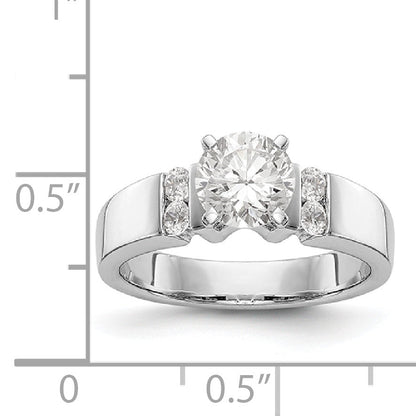 14K Weißgold Diamant-Verlobungsring mit Krappenfassung