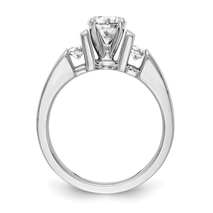 14K Weißgold Diamant-Verlobungsring mit Krappenfassung