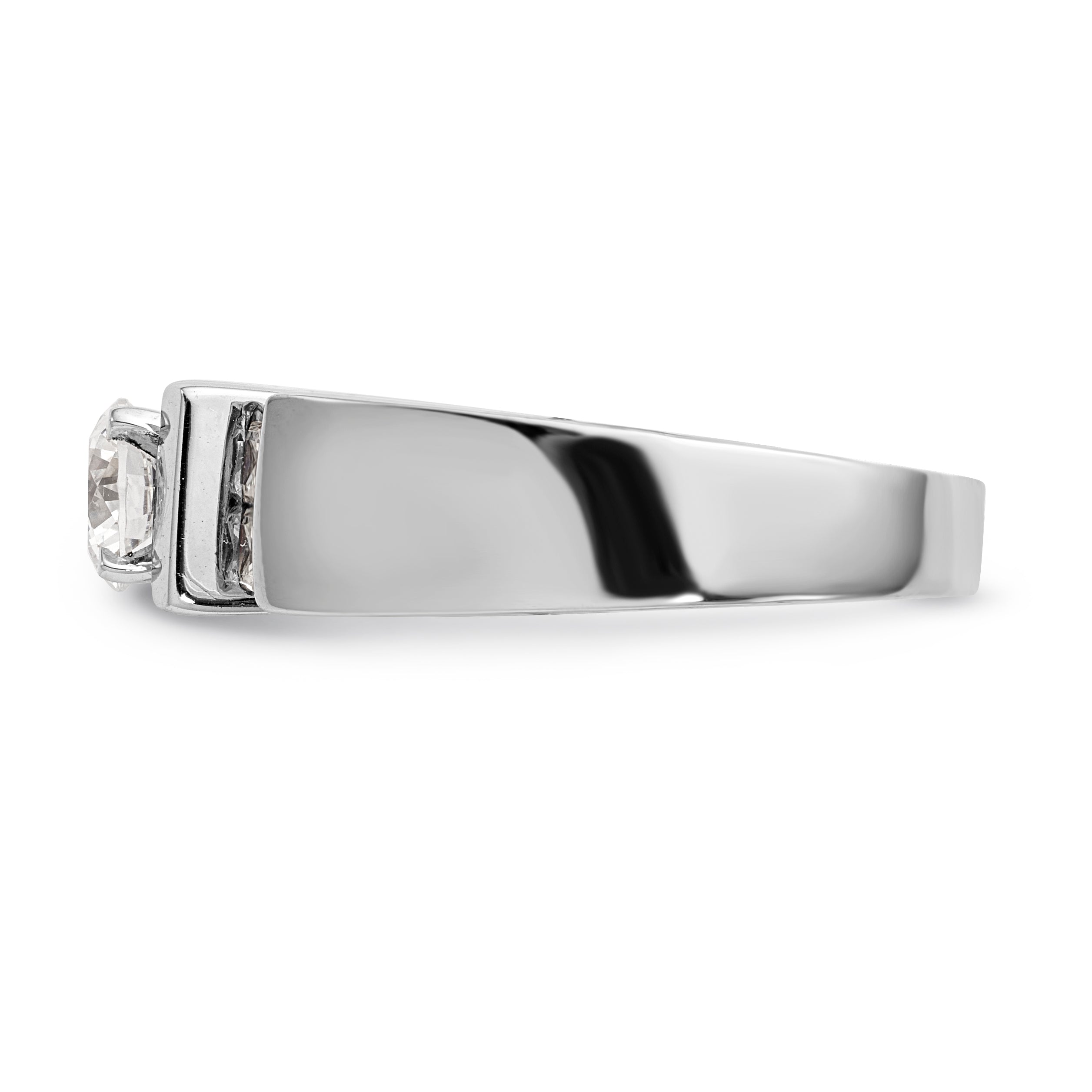 14K Weißgold Diamant-Verlobungsring mit Krappenfassung