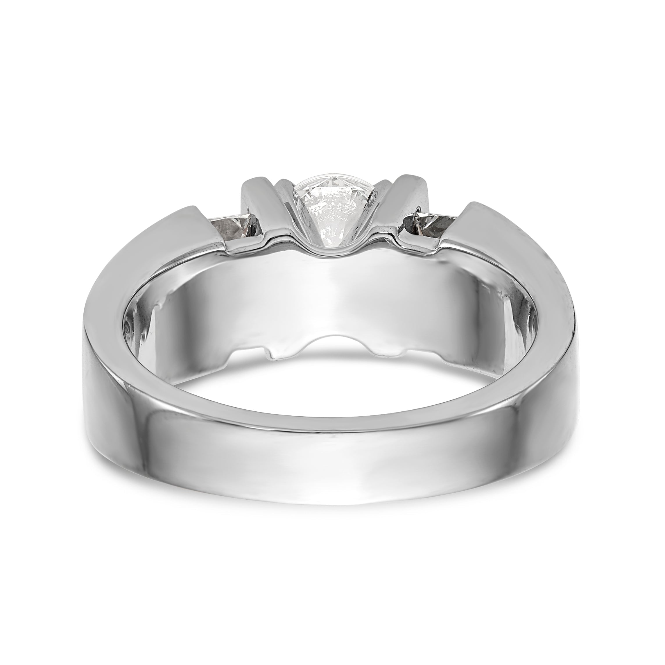 14K Weißgold Diamant-Verlobungsring mit Krappenfassung