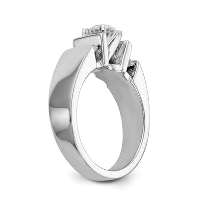 14K Weißgold Diamant-Verlobungsring mit Krappenfassung