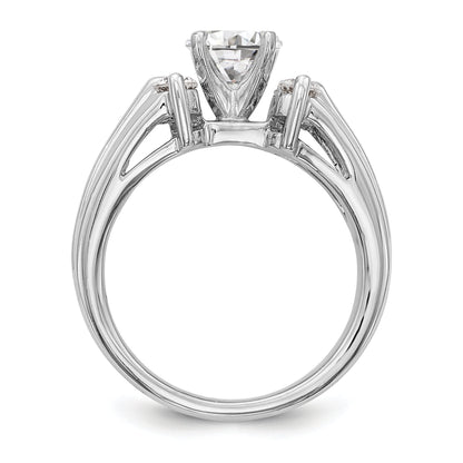 14K Weißgold Diamant-Verlobungsring mit Krappenfassung