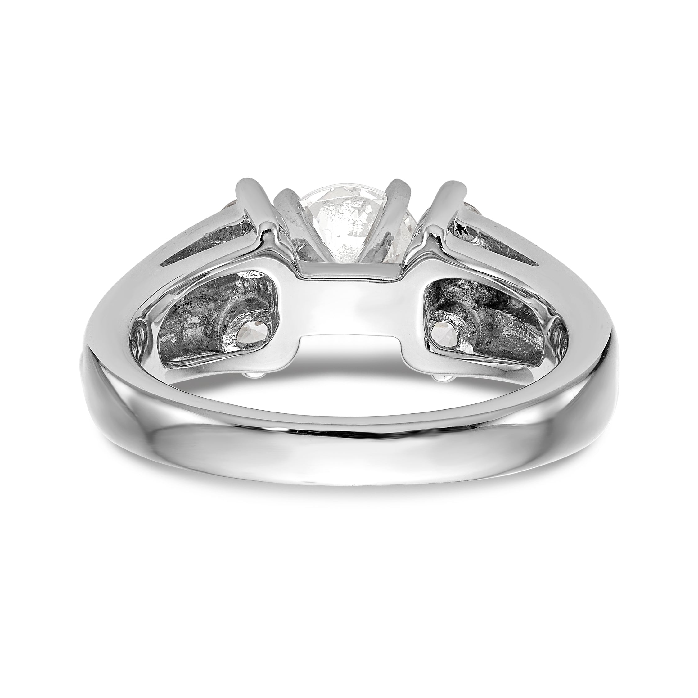 14K Weißgold Diamant-Verlobungsring mit Krappenfassung